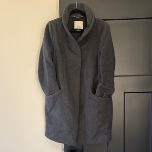 Wilfred Cocoon Charcoal grey wool and Cashmere Blend Coat